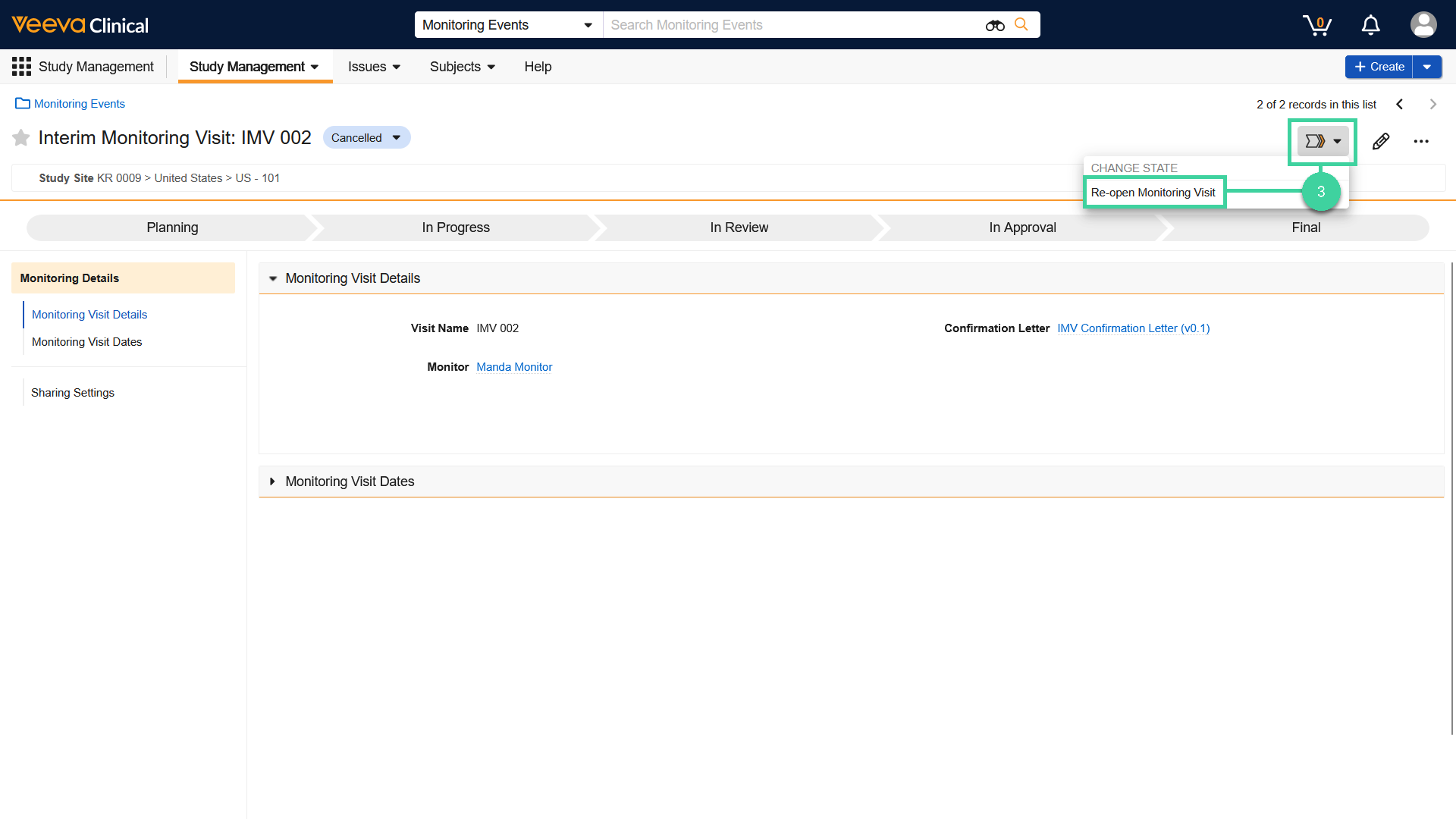 Screenshot of step 3