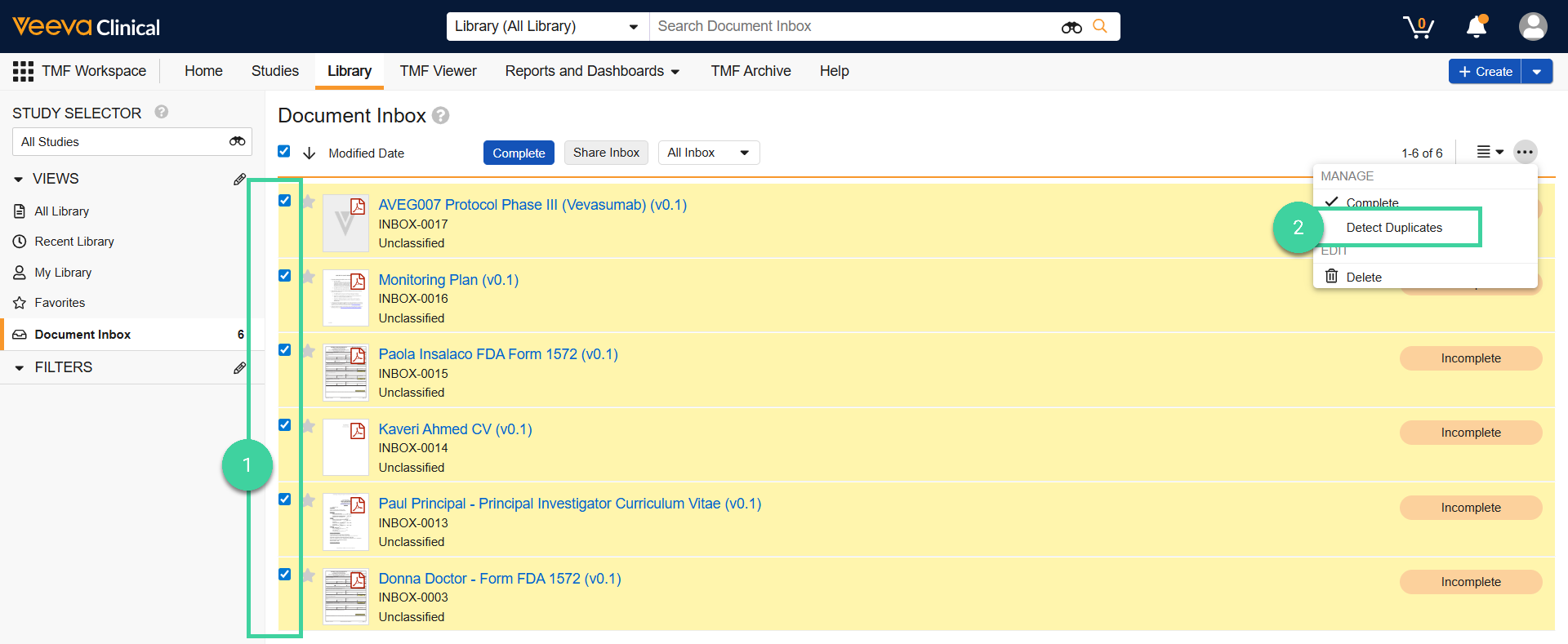 Screenshot steps 1 and 2