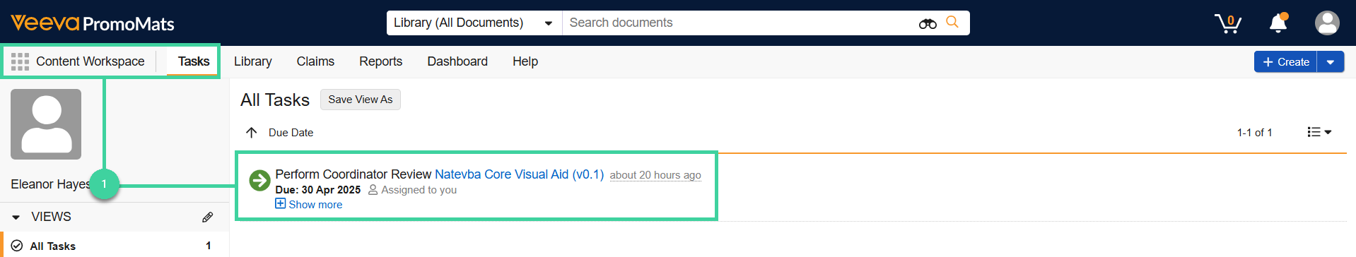 Screenshot of step 1