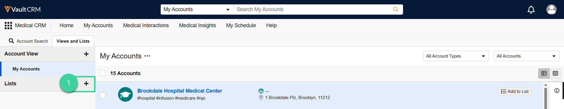 Screenshot of step 1