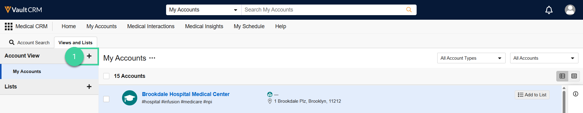 Screenshot of step 1