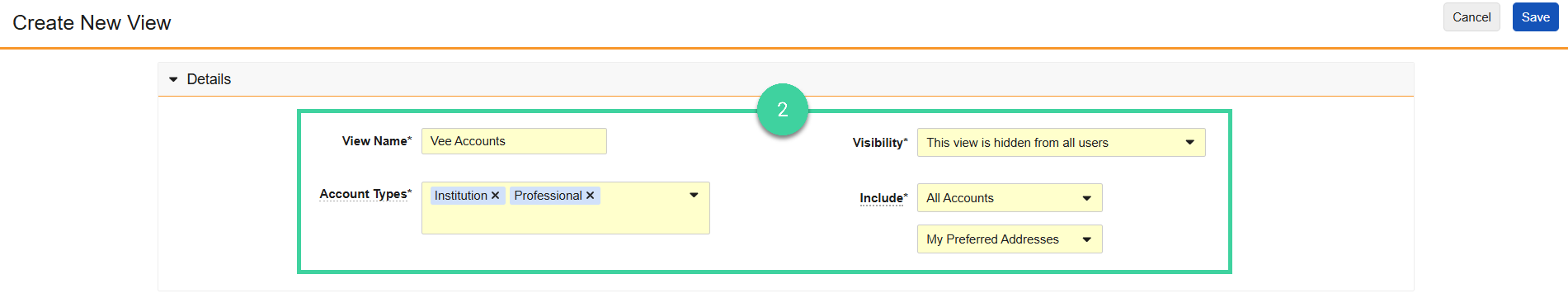 Screenshot of step 2