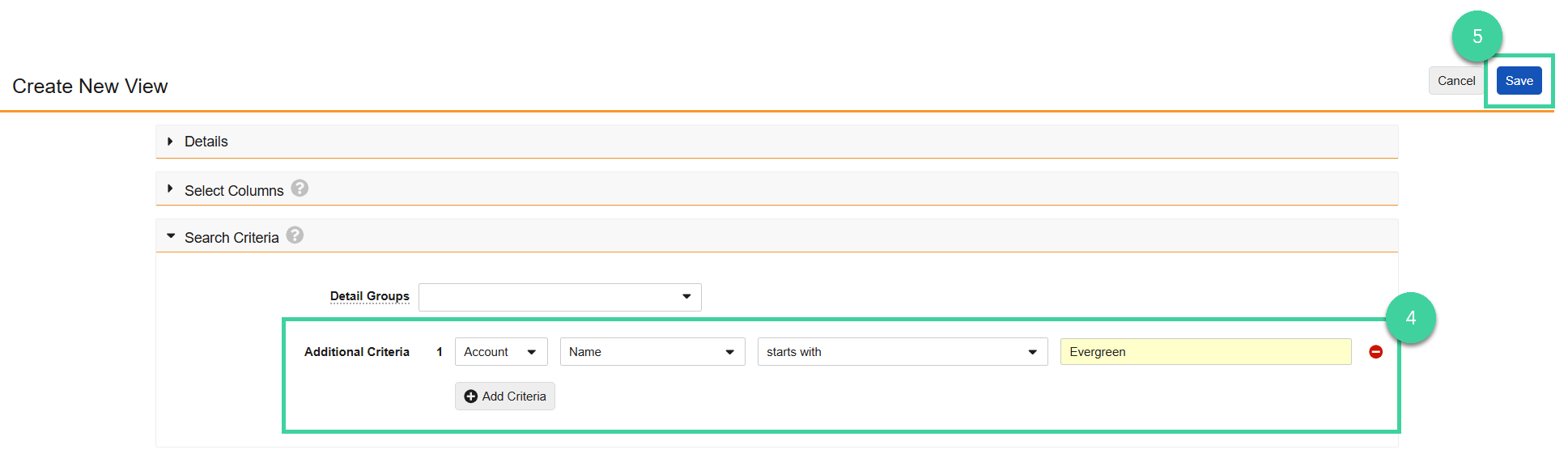 Screenshot of steps 4, 5