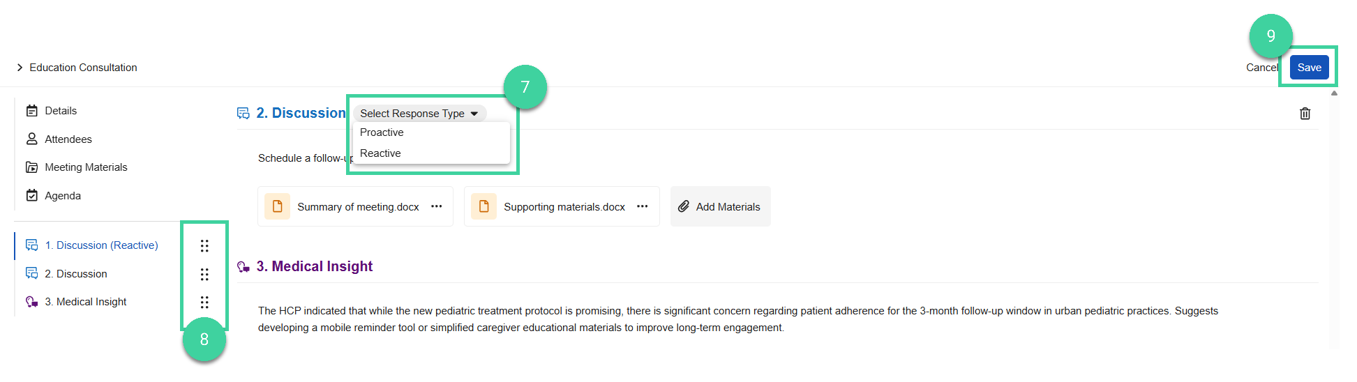 Screenshot of steps 7, 8, 9