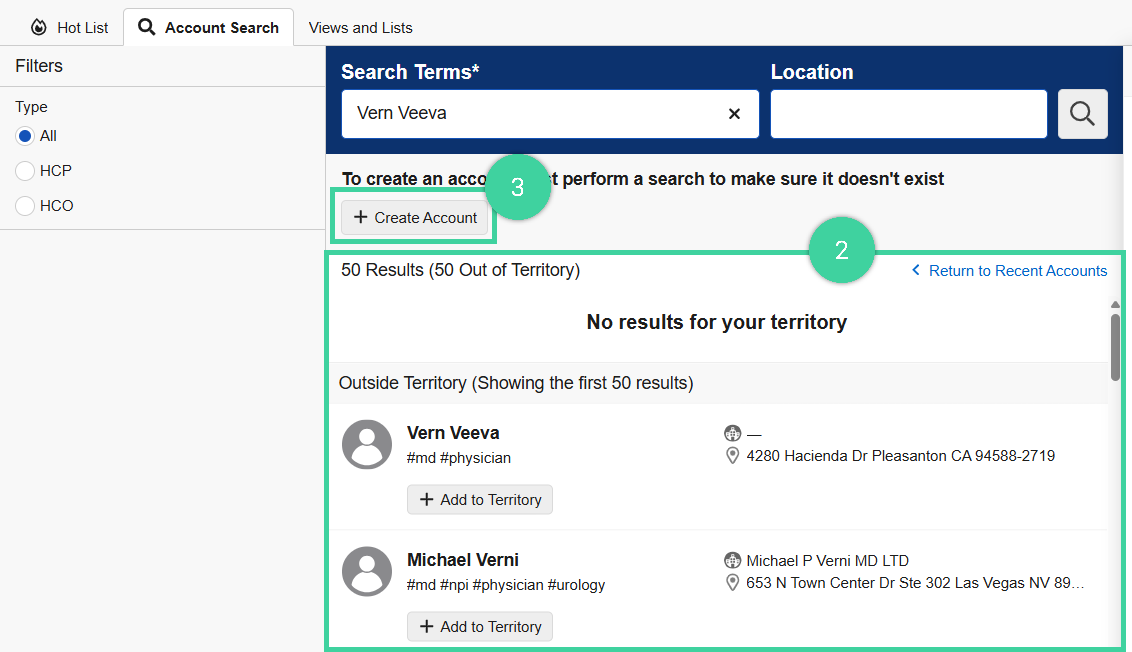 Screenshot steps 2-3