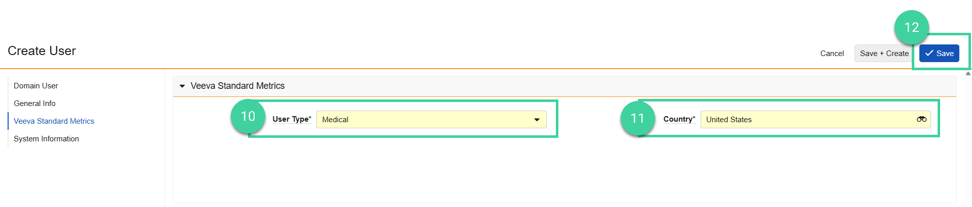 Screenshot of steps 10, 11, 12
