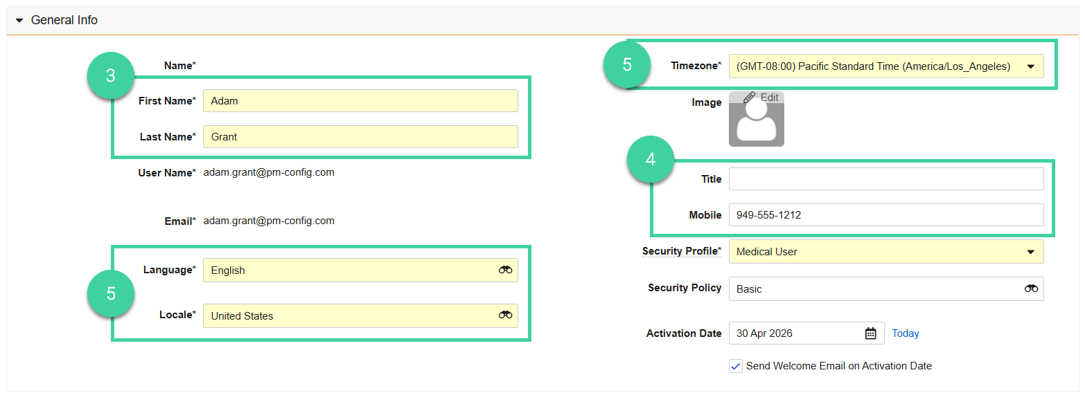 Screenshot of steps 3, 4, 5