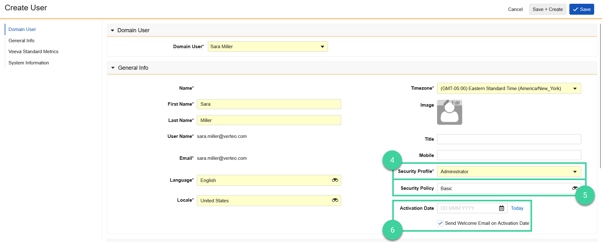 Screenshot steps 4-6