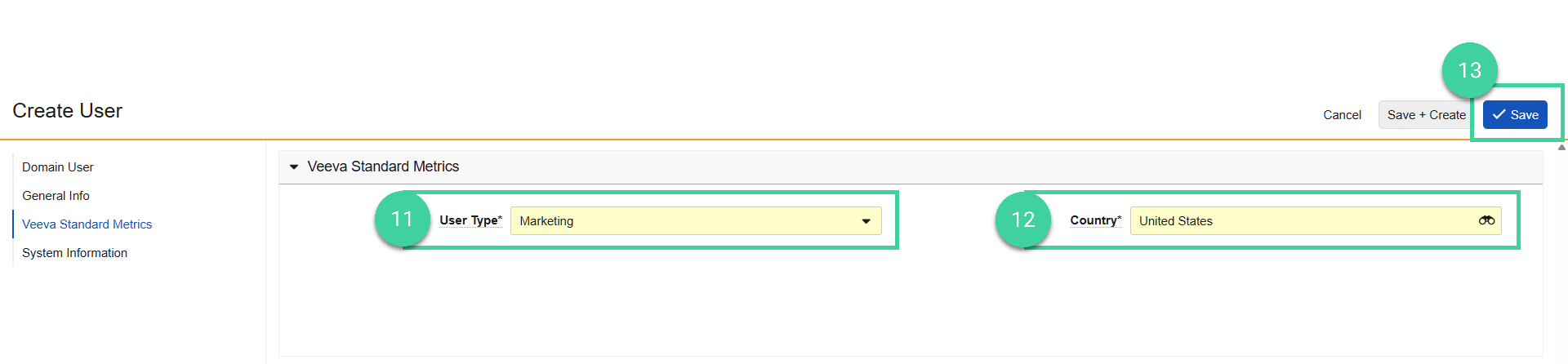 Screenshot of steps 11, 12, 13