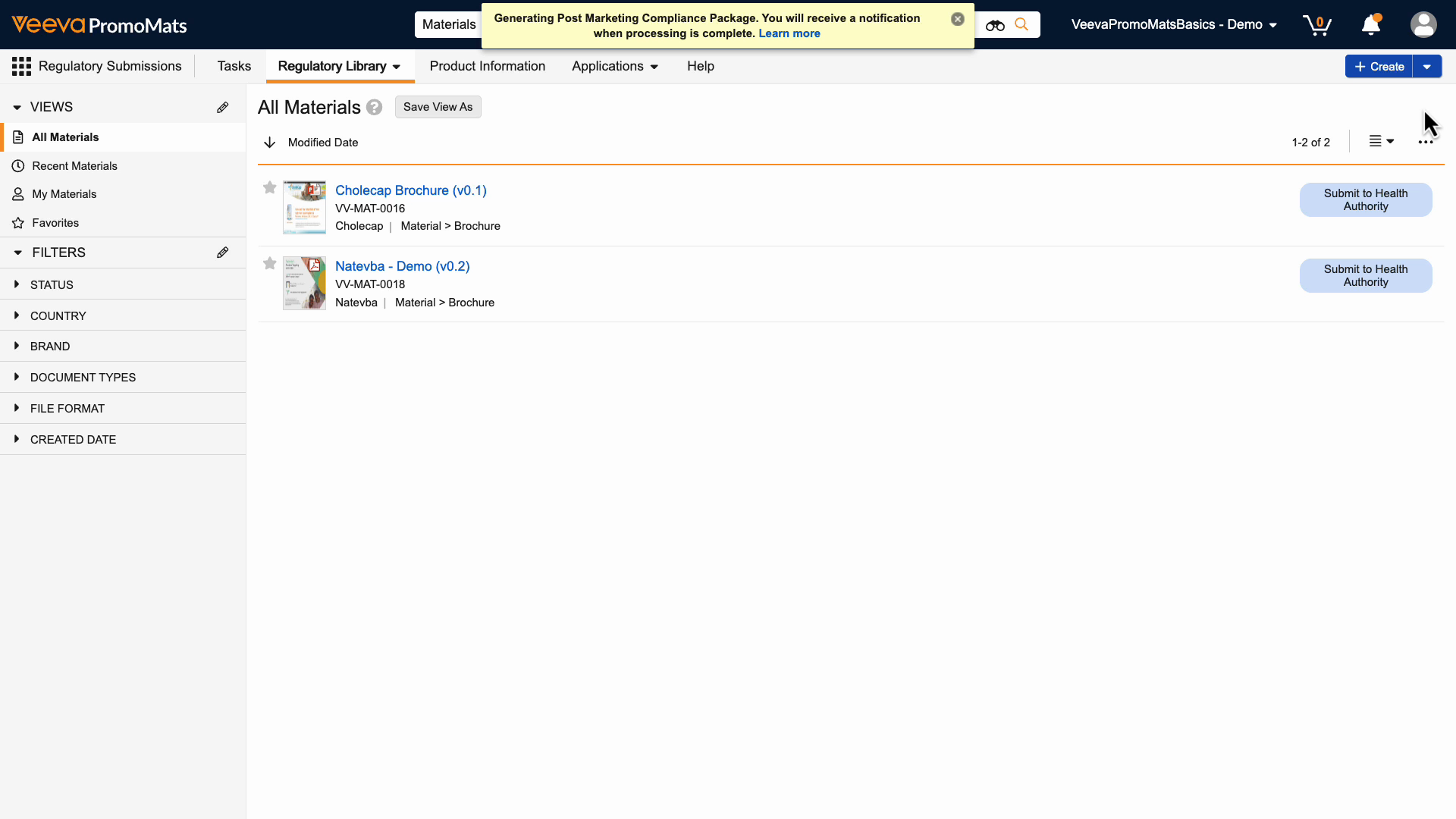 Generation of eCTD Compliance Package