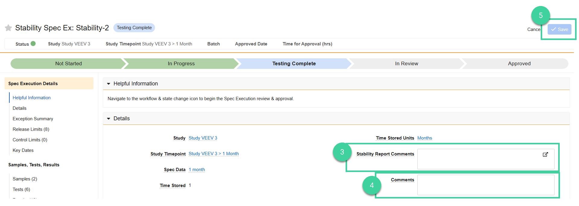 Screenshot steps 3, 4, and 5