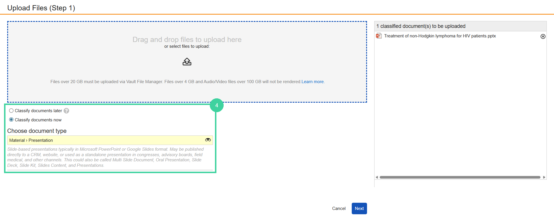 Screenshot of step 4
