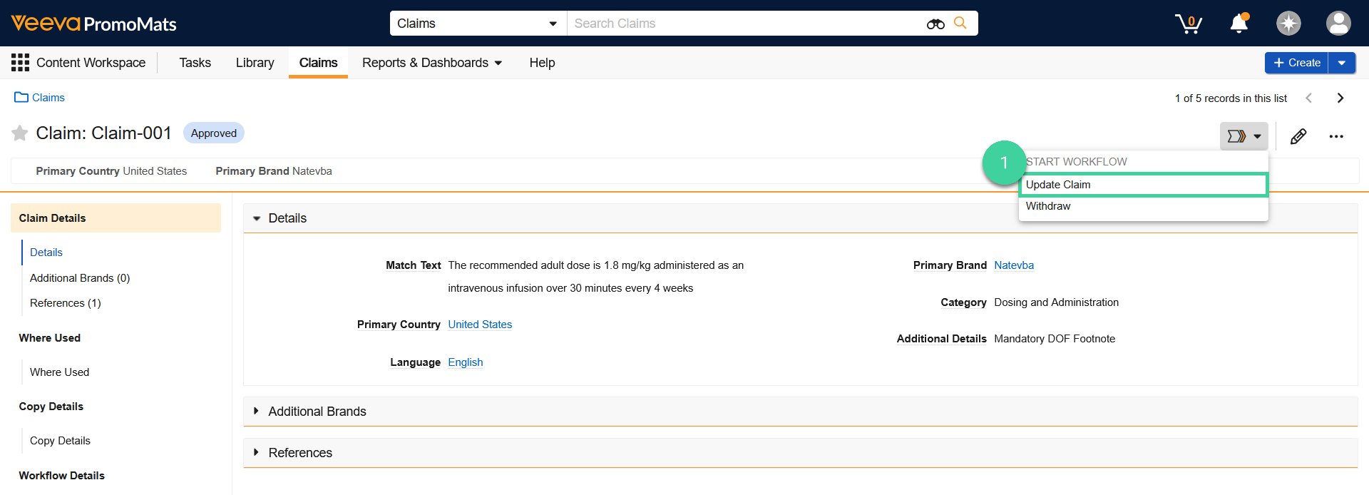 Screenshot of step 1