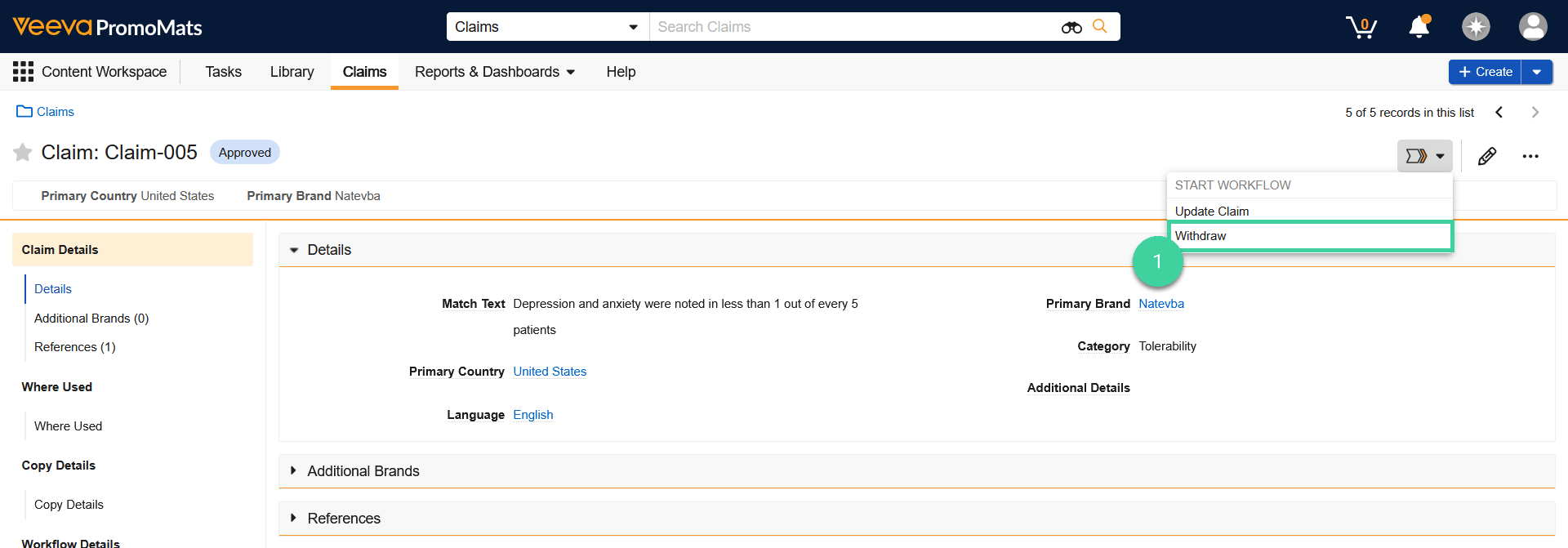 Screenshot of step 1