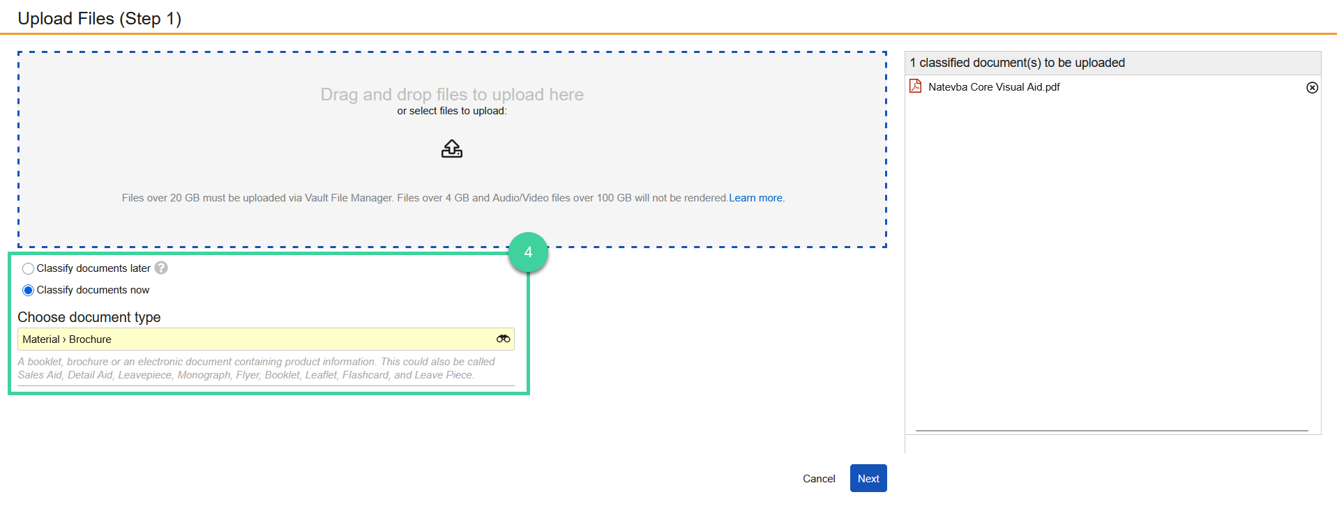 Screenshot of step 4