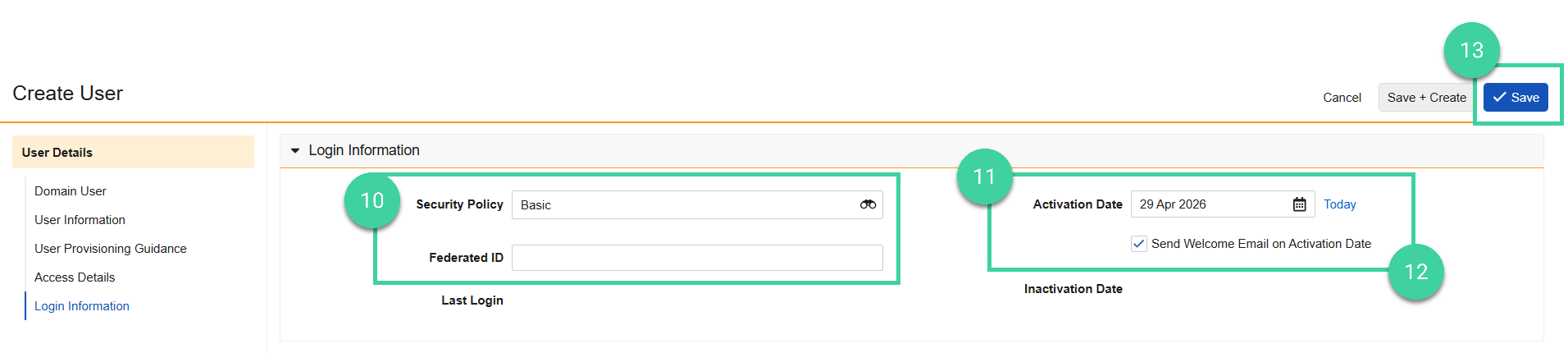 Screenshot steps 10, 11, 12, 13