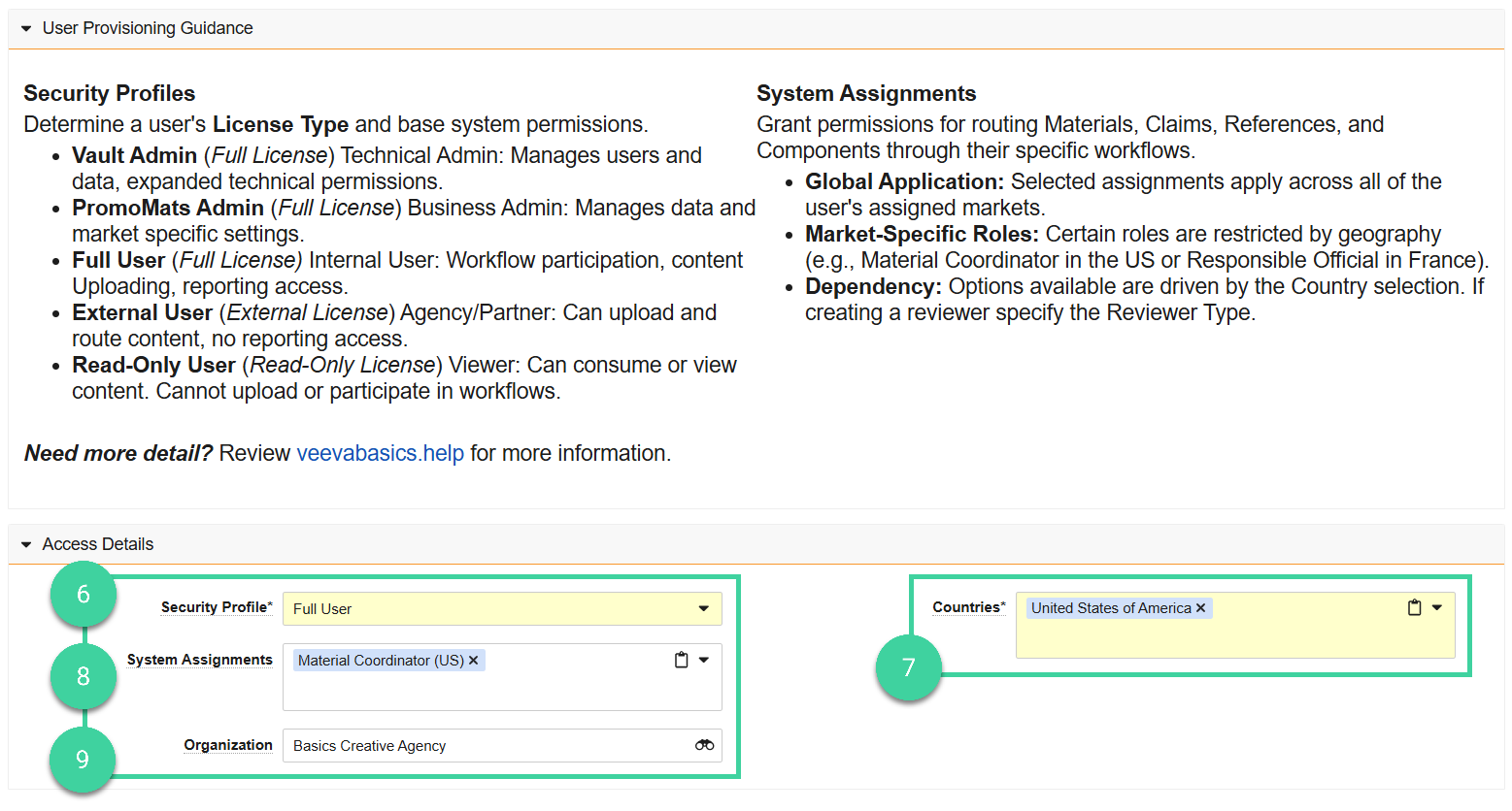 Screenshot of steps 6, 7, 8, 9