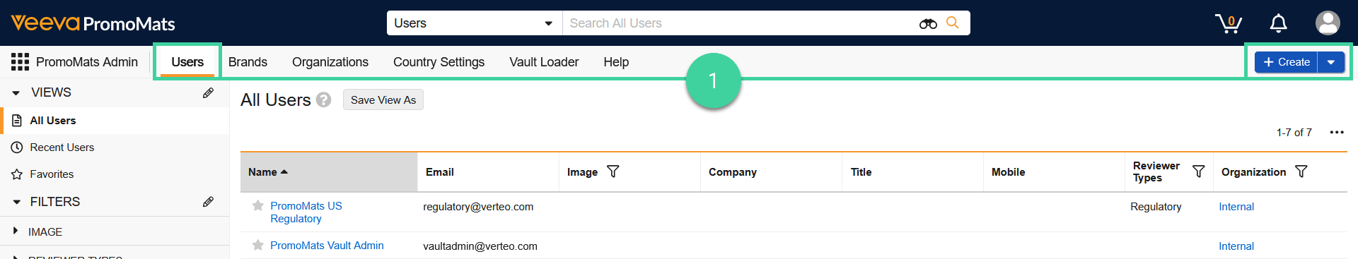 Screenshot of step 1