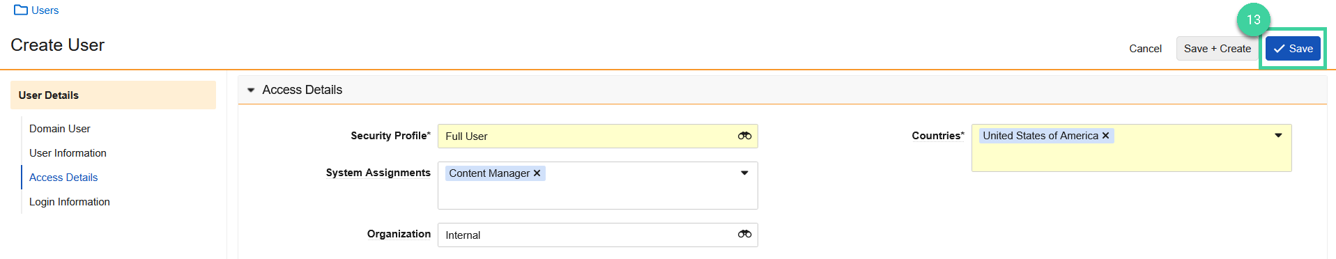 Screenshot of step 13