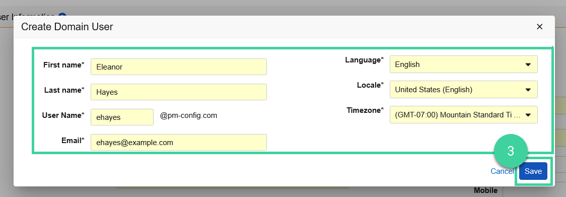 Screenshot of step 3