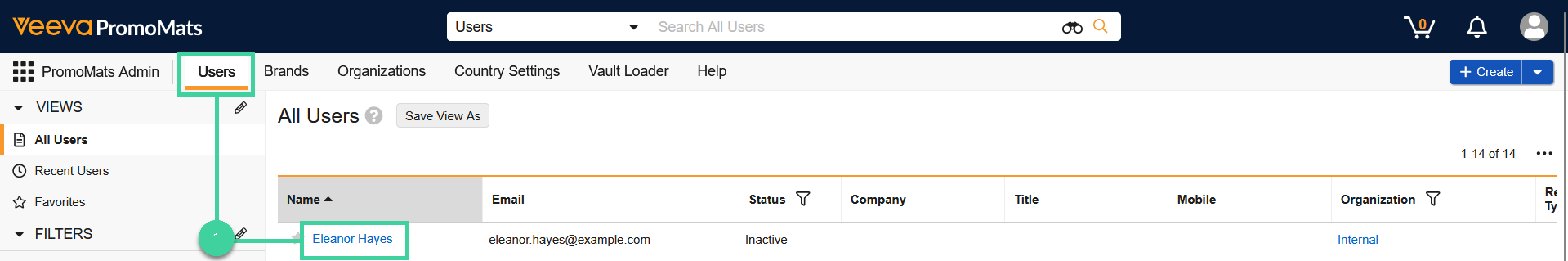 Screenshot of step 1