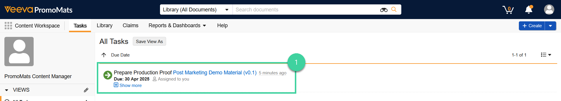 Screenshot of step 1