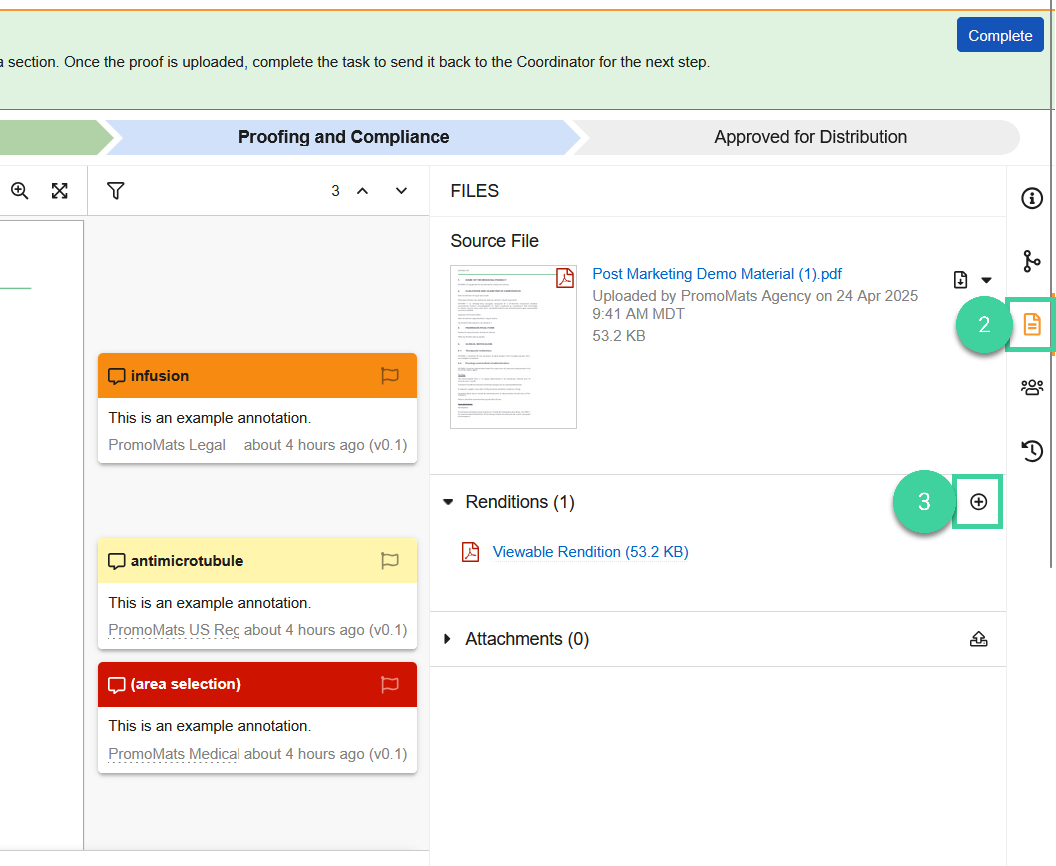 Screenshot of steps 2 and 3