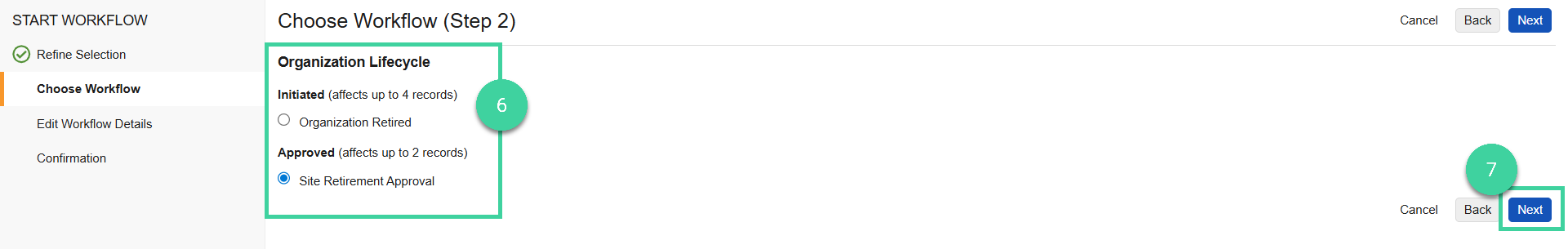 Screenshot steps 6, 7