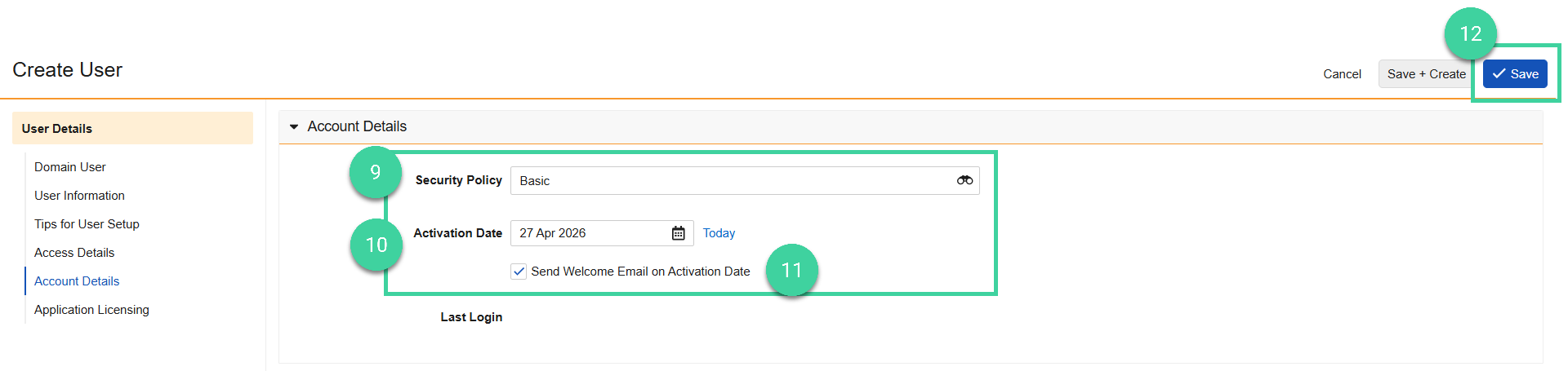 Screenshot steps 9, 10, 11, 12