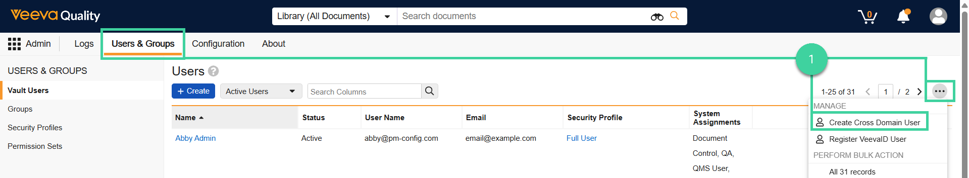Screenshot step 1