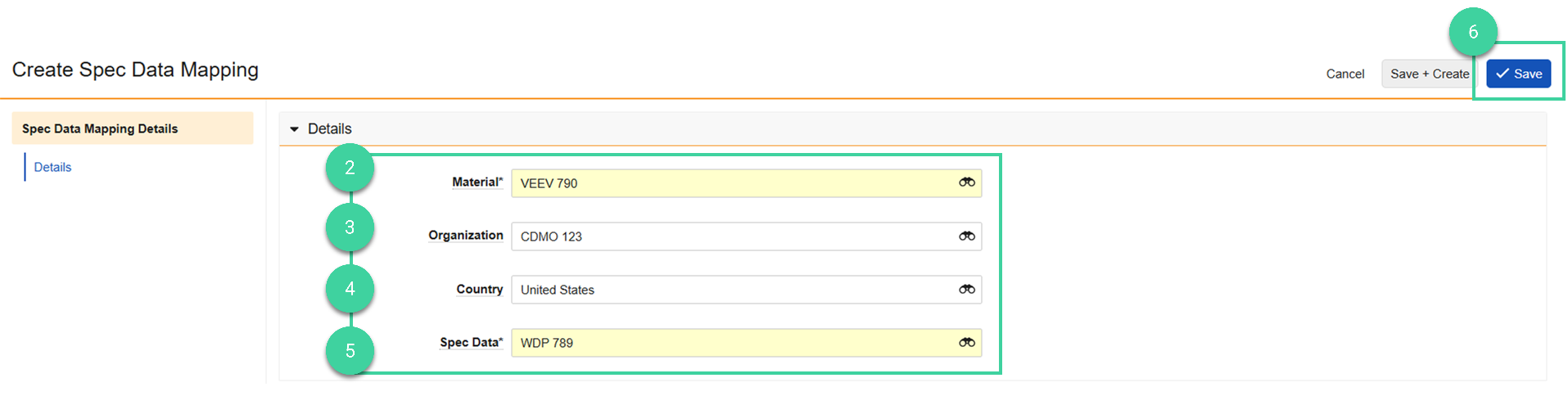 Screenshot steps 2, 3, 4, 5, 6