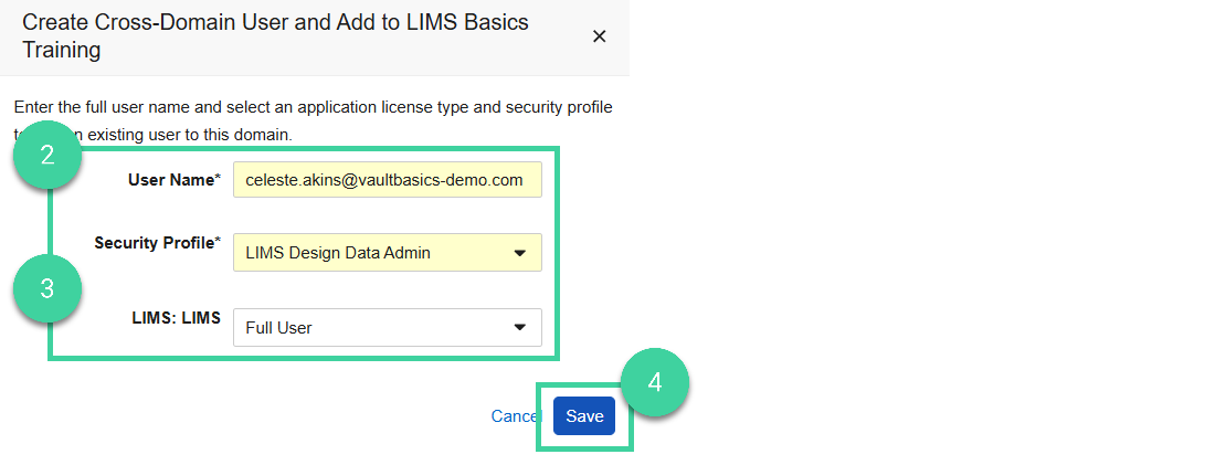 Screenshot steps 2, 3, 4