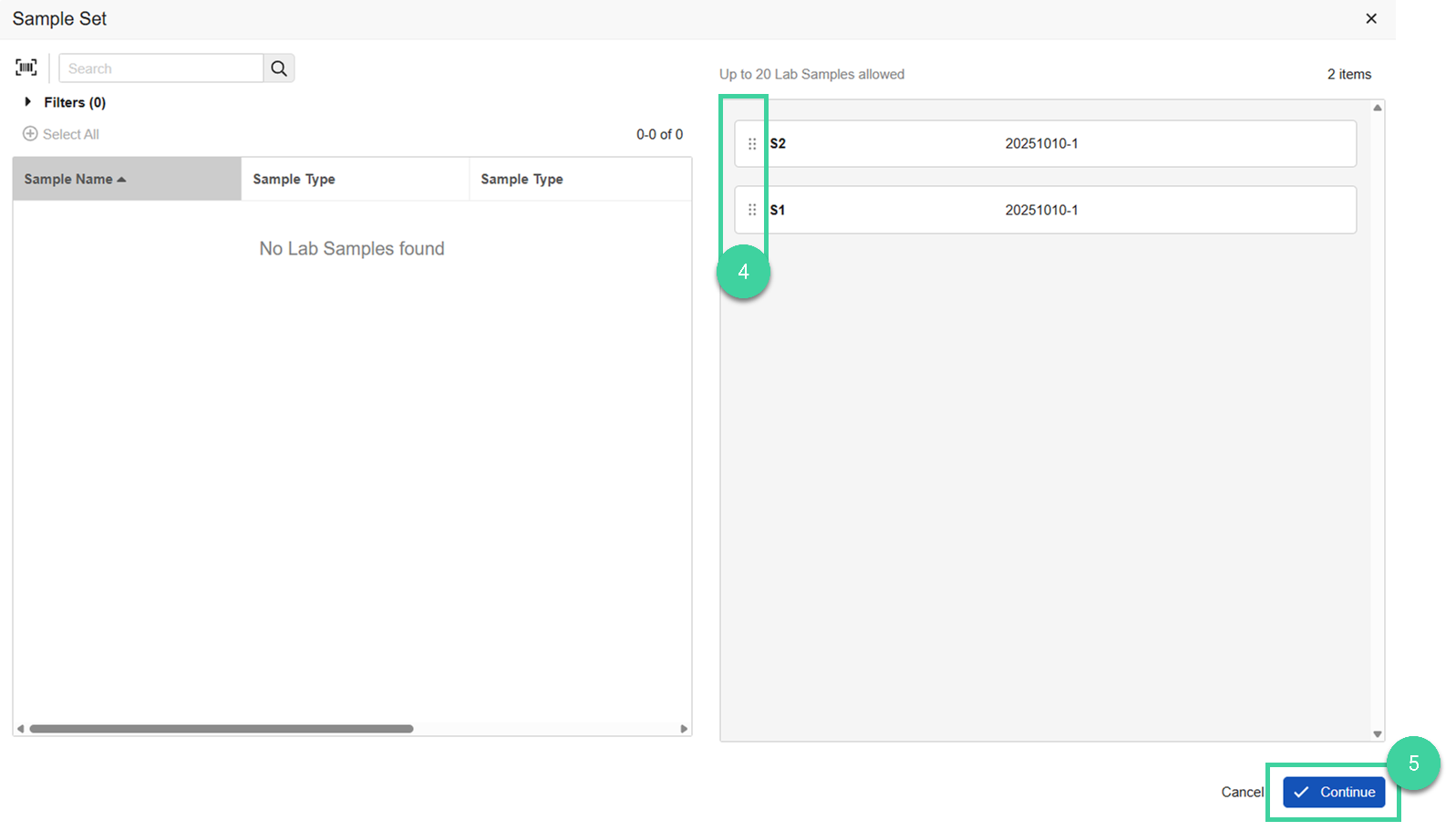 Screenshot steps 4 and 5