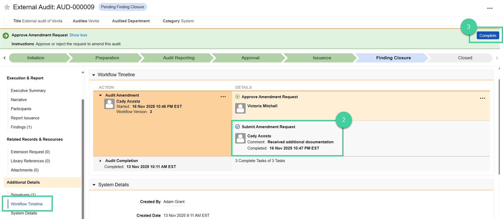 Screenshot steps 2 and 3