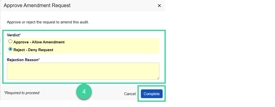 Screenshot reject verdict