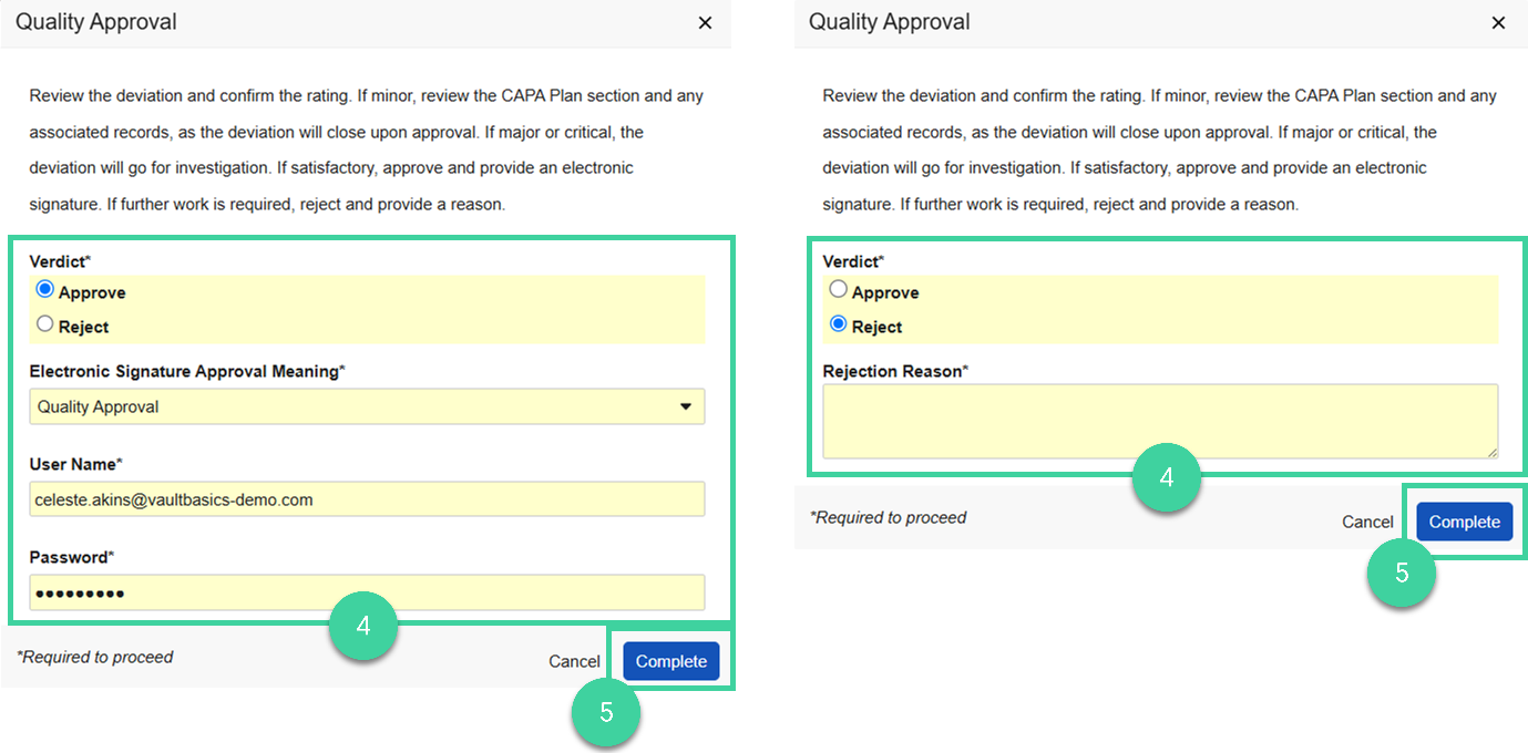Screenshot steps 4 and 5