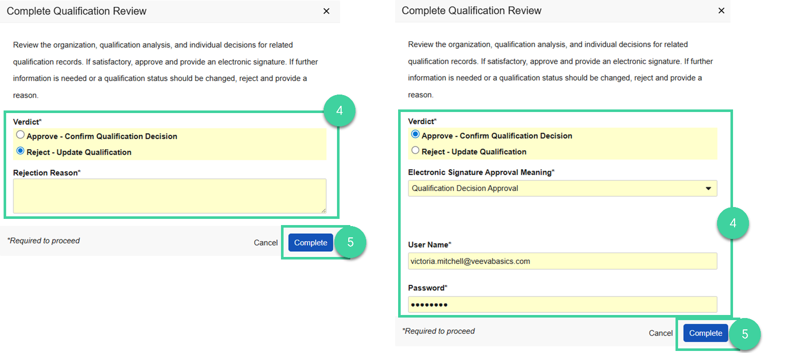 Screenshot steps 4 and 5