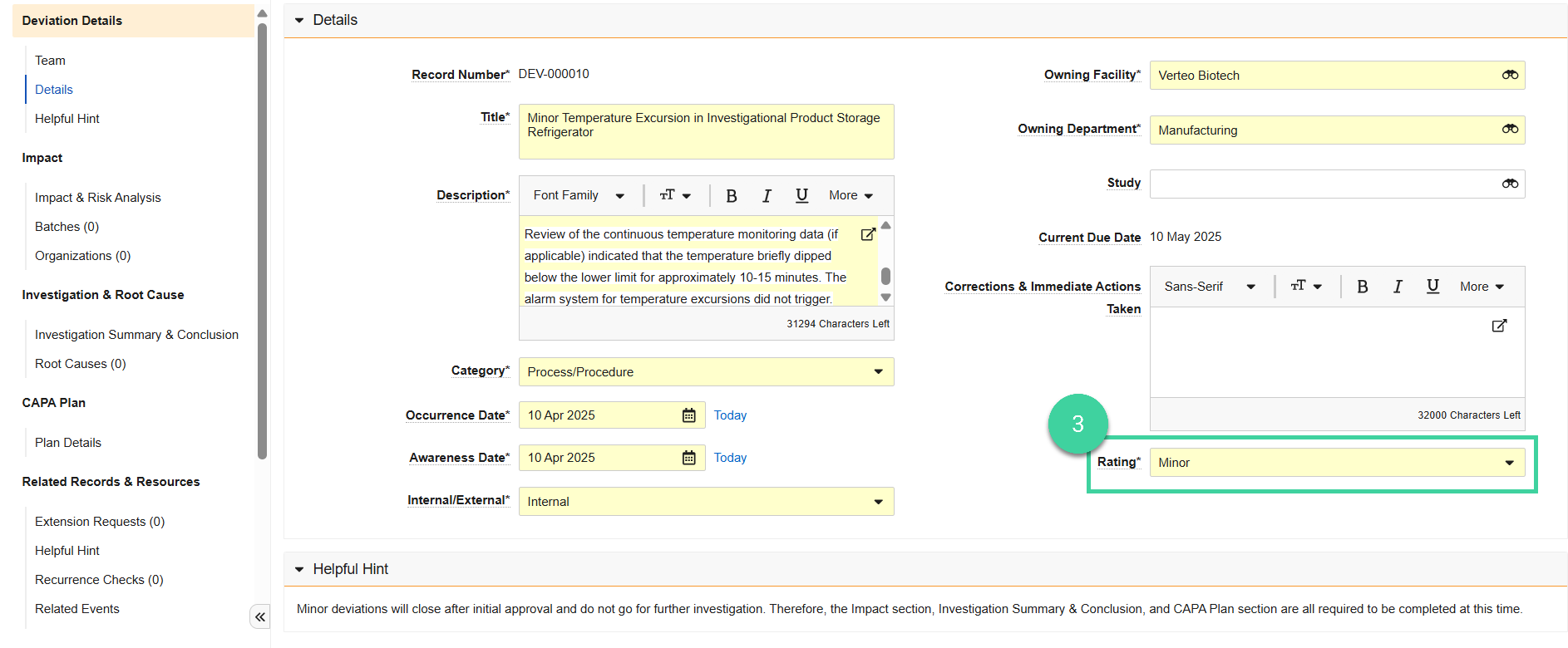 Screenshot step 3