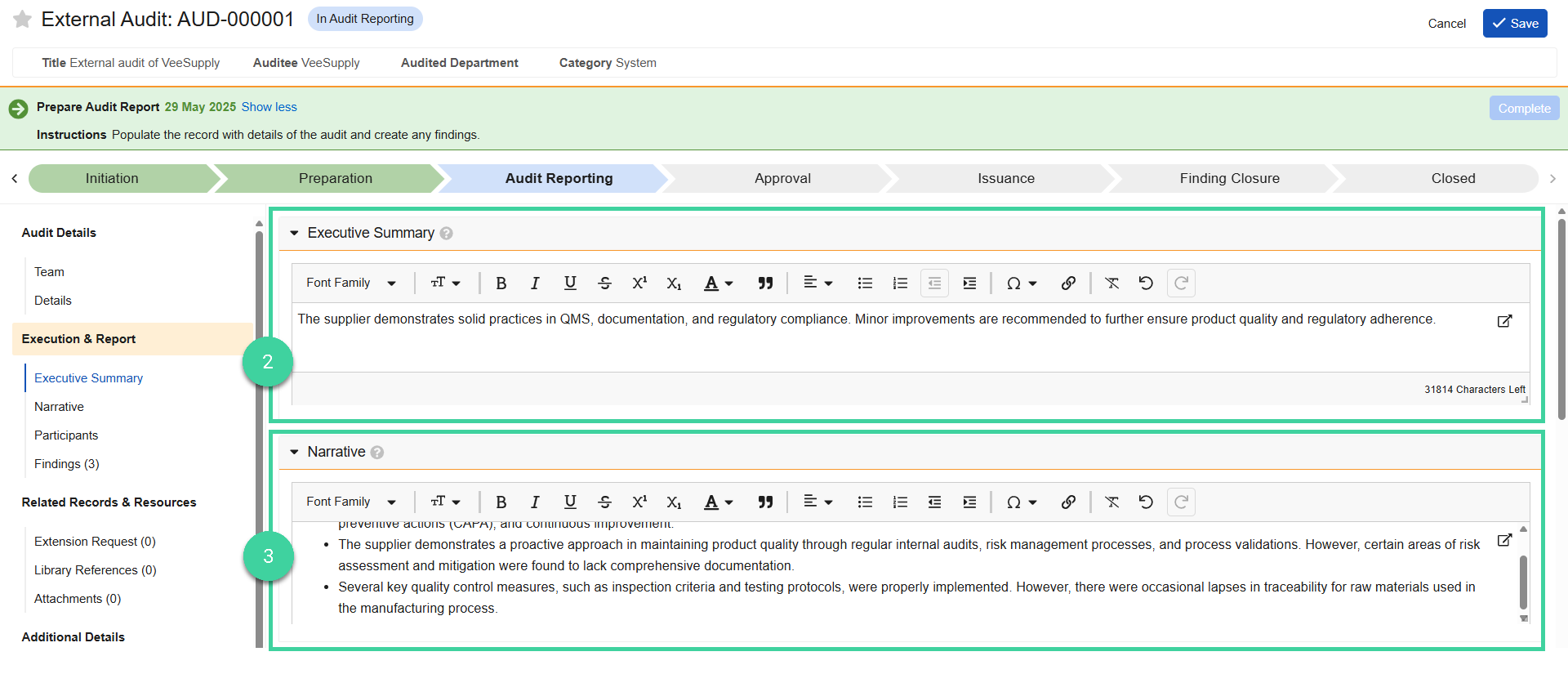 Screenshot steps 2 and 3