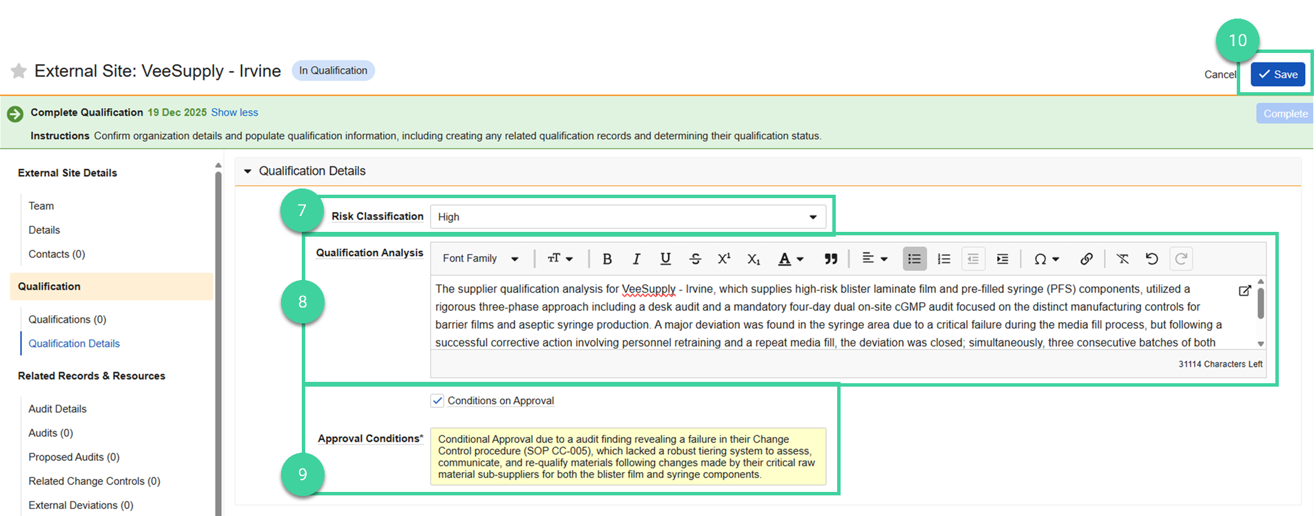 Screenshot steps 7, 8, 9, 10