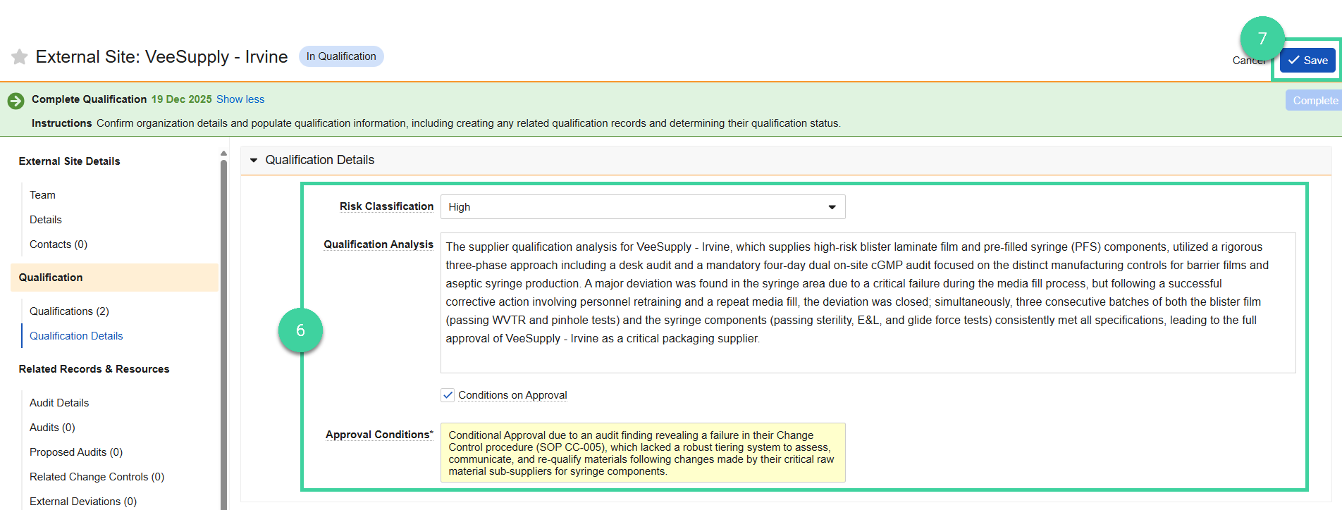 Screenshot steps 6 and 7