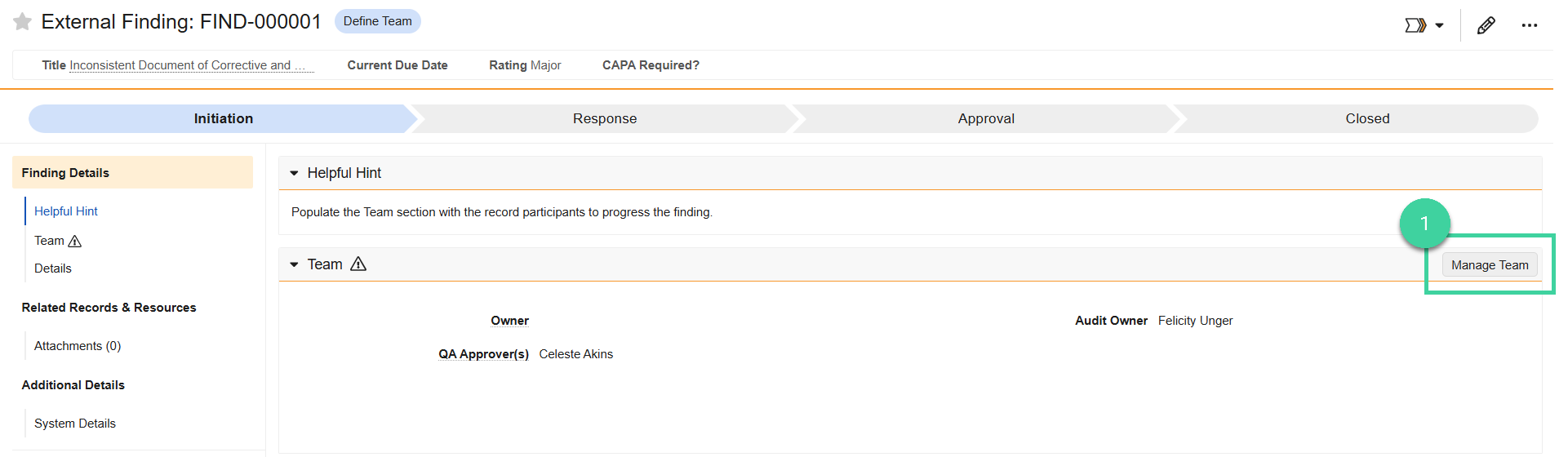 Screenshot step 1