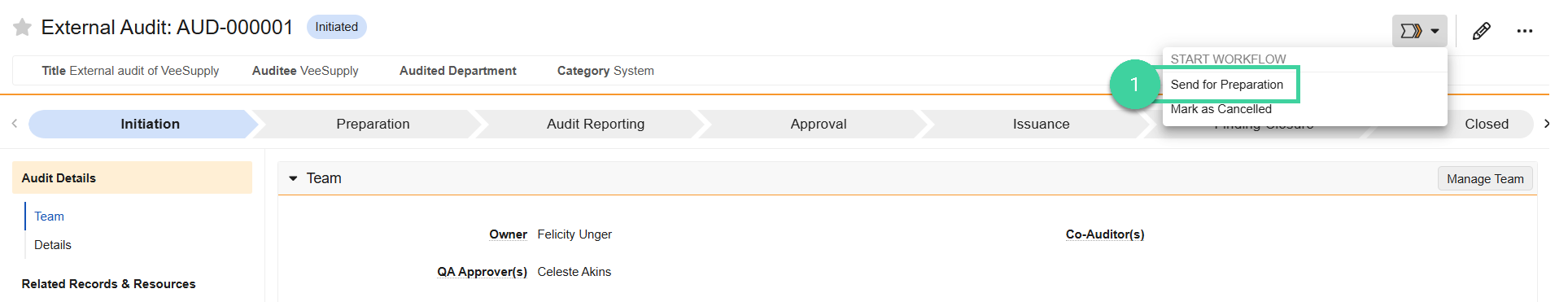 Screenshot step 1