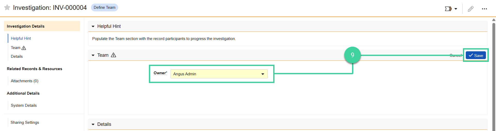 Screenshot step 9