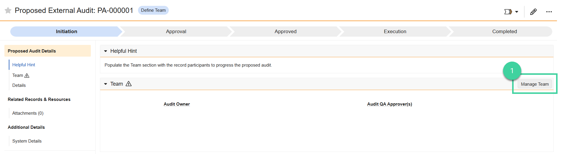 Screenshot step 1