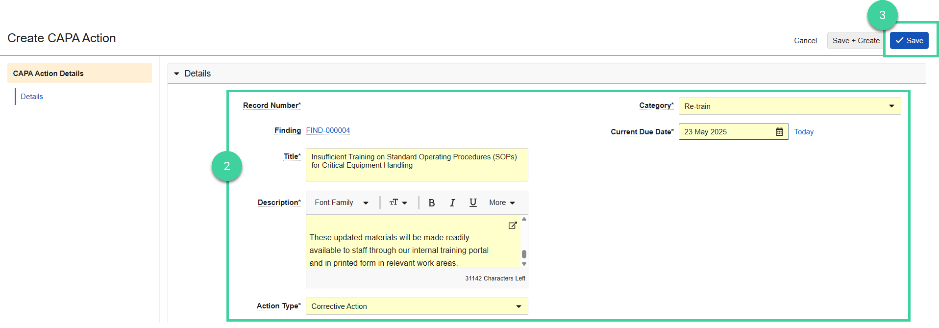 Screenshot steps 2 and 3