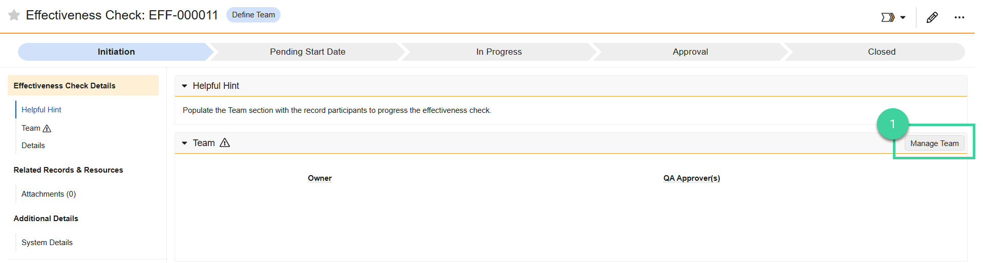 Screenshot step 1