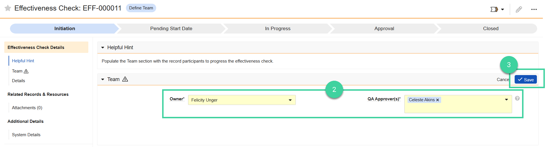 Screenshot steps 2 and 3