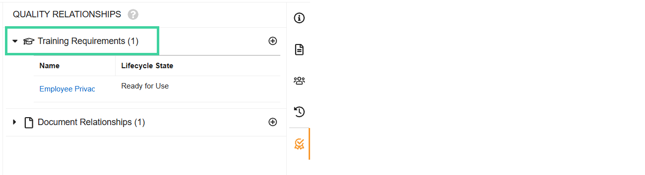 Example of training requirement