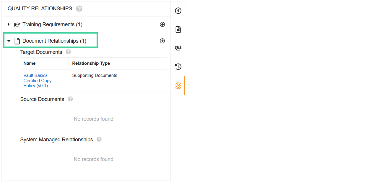 Example of document relationship
